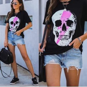 Grin + bolt distressed tee Vici